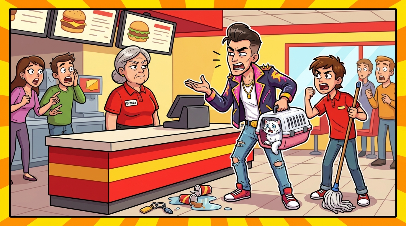 An Entitled Customer Demands a Free Gourmet Meal for His Pampered White Cat at a Burger Restaurant, Citing a Bizarre “Secret Sauce” Owner Connection