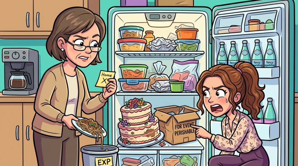 Am I the Jerk for damaging a coworker’s shared birthday cake while organizing the messy office fridge?