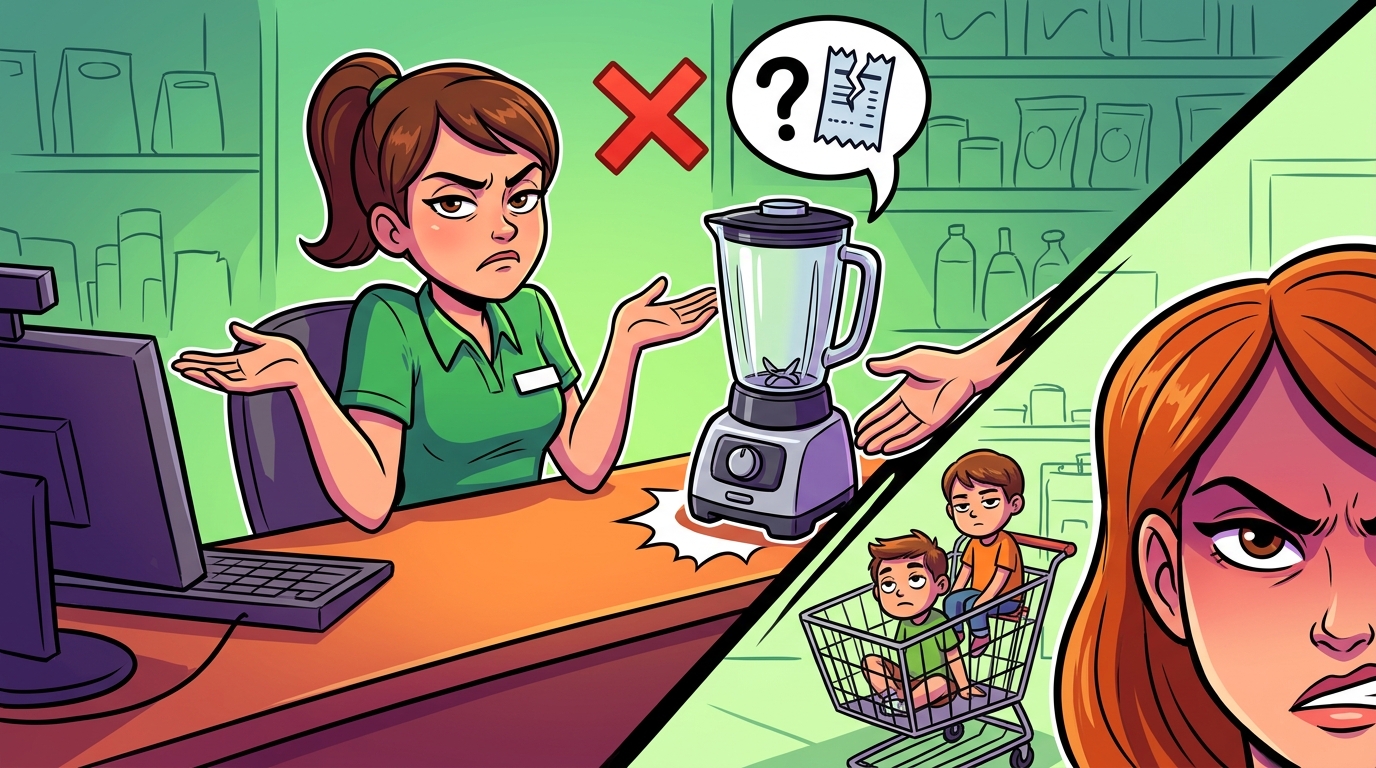 A Demanding Customer Insisted on a New Blender Without a Receipt or Box, Only to Be Left Complaining as I Solved an Urgent Store Problem