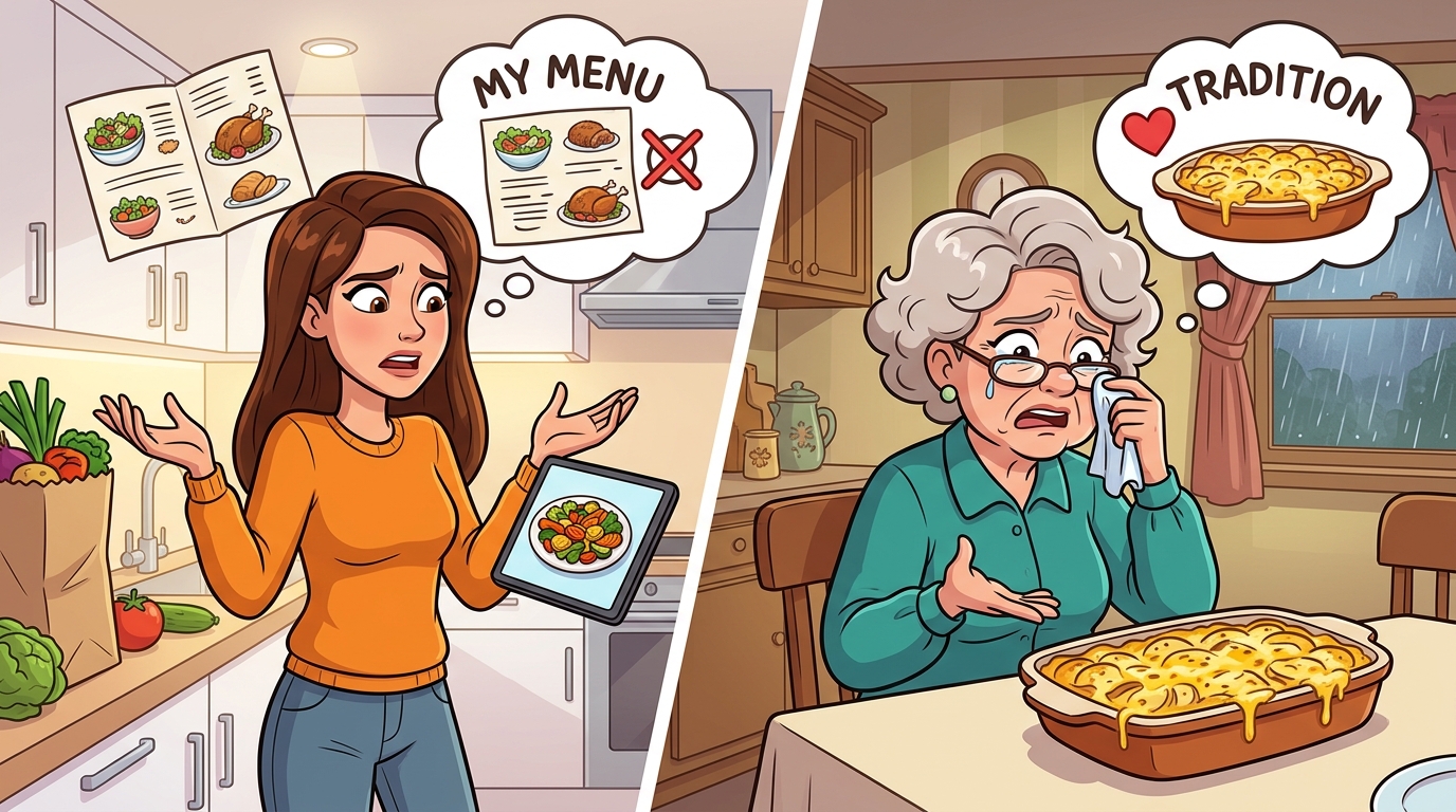 Am I the Jerk for refusing my mother-in-law’s traditional gratin at my first dinner, creating family drama?