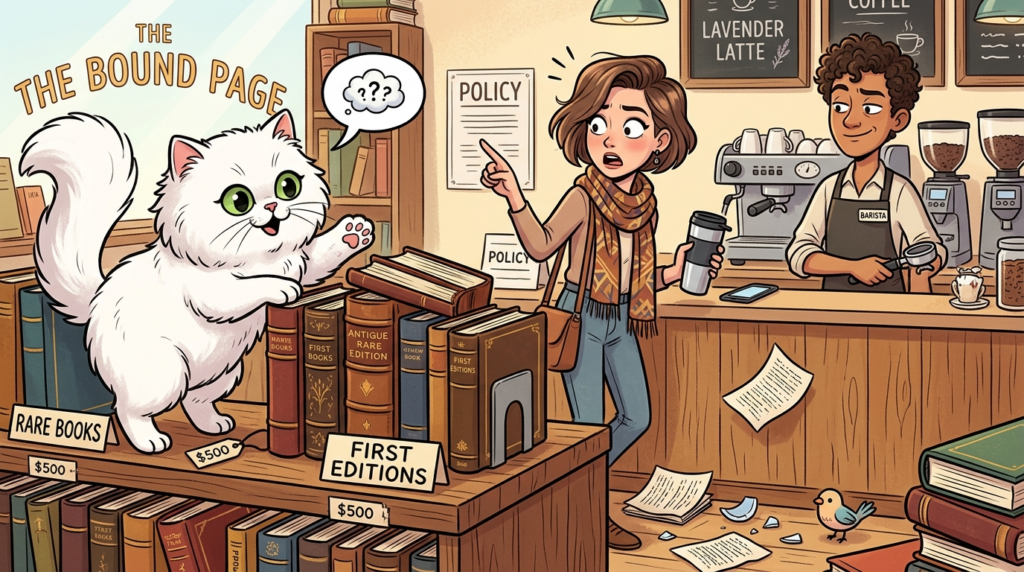An Entitled Customer Demanded a Free Yesterday’s Latte With a Clean Mug While Her Persian Cat Damaged Rare Books, Then She Asked for a Free Treat for the Animal