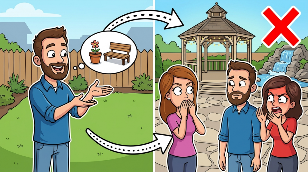 Am I the Jerk for surprising my wife with a massive backyard renovation she hates, creating debt?