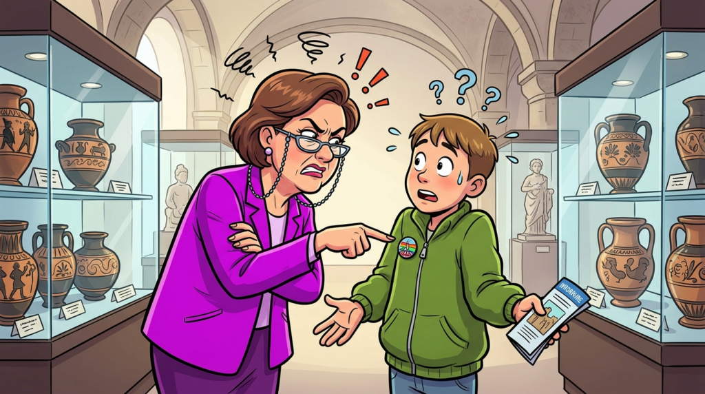 A Museum Visitor Mistook My Souvenir Pin for Staff ID, Then Physically Prevented My Departure