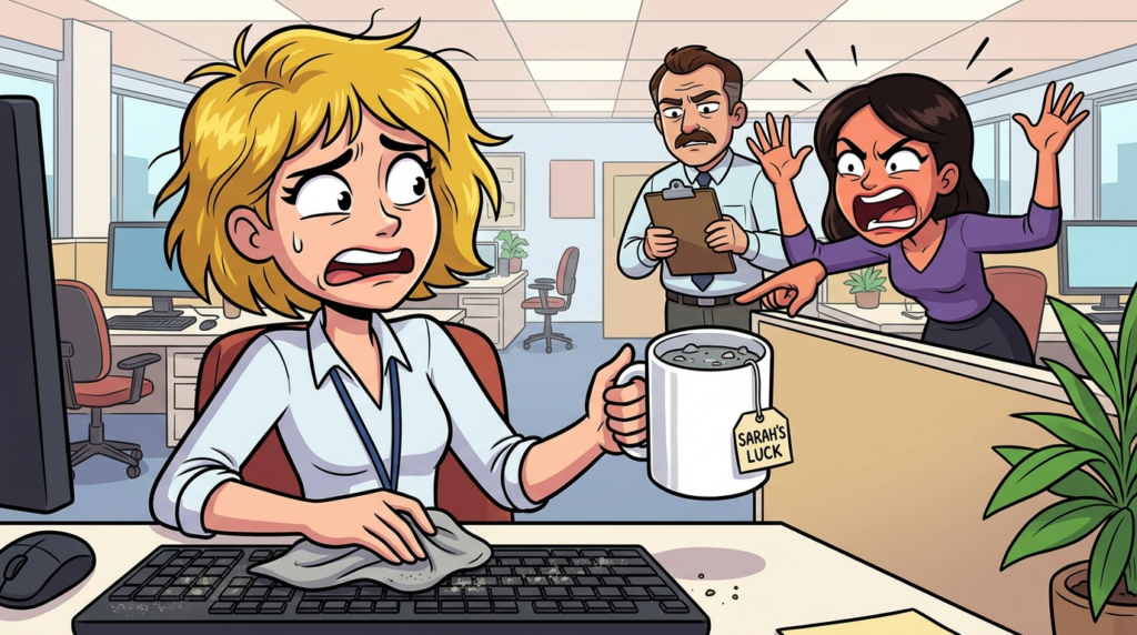 Am I the Jerk for using my coworker’s abandoned ‘lucky’ mug to clean my keyboard?