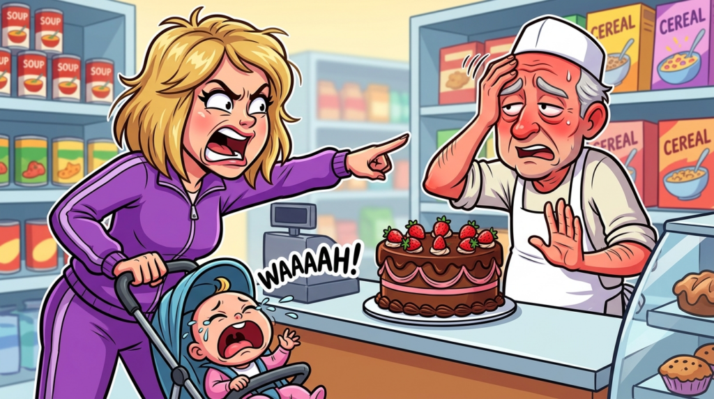 A grocery store baker was pressured into giving a demanding mom a free luxury cake because her non-verbal baby supposedly “didn’t like” a previous order, without any proof