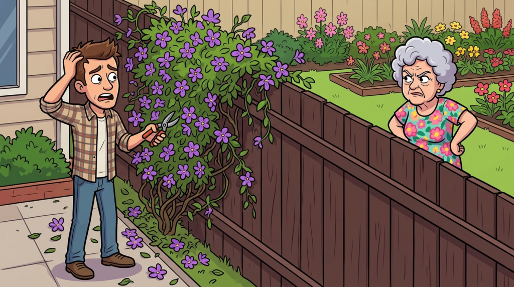 Am I the Jerk for cutting my neighbor’s encroaching vine off my fence without permission?