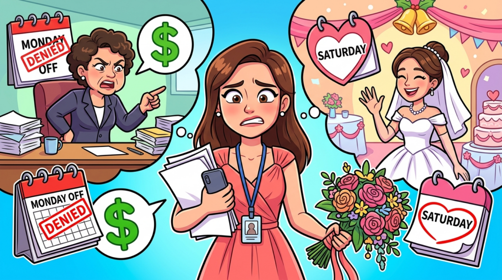 Am I the Jerk for refusing to cancel my sister’s wedding leave when my boss threatened my job?