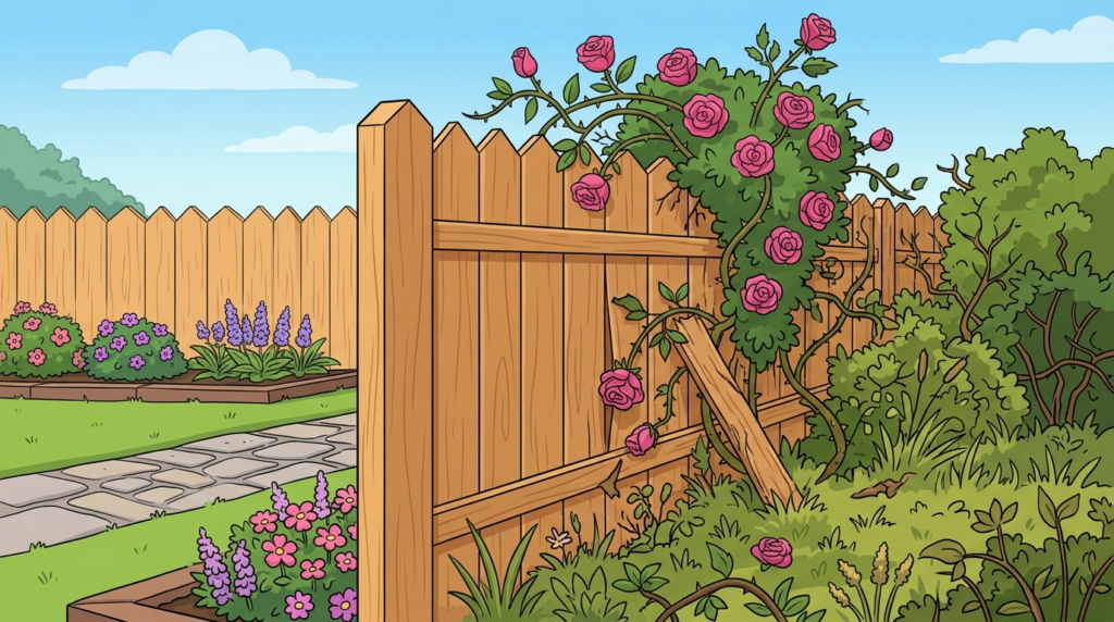 Am I the Jerk for building a fence on my property line and clearing my neighbor’s encroaching plants?