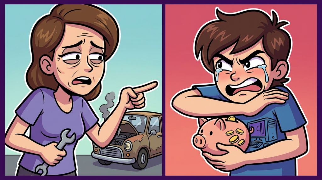 Am I the Jerk for borrowing my teen’s savings to fix our car, prioritizing family over their computer?