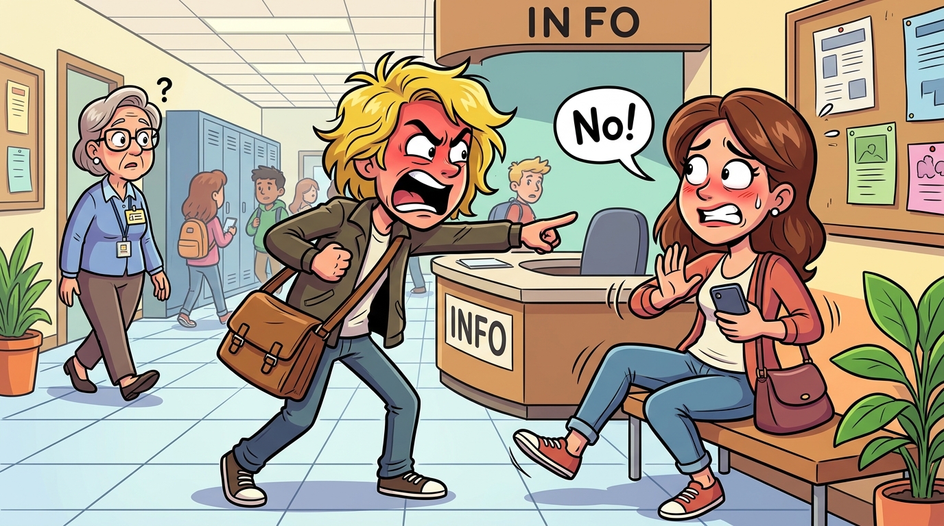 A Furious Stranger Demanded I Find a Science Textbook, Threatening My Firing From a Non-Existent Job