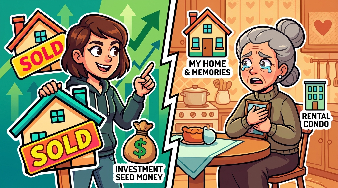 Am I the Jerk for asking my mom to sell her paid-off home to fund my business?